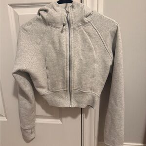 lululemon athletica Light Gray Cropped Hoodie